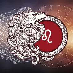 Symbol Lwa i konstelacje zodiaku. Strzelec i Lew to dopasowanie, które może przynieść ogień i pasję.