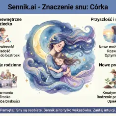 Sen o córce symbolizuje niewinność, radość, relacje rodzinne, przyszłość i nowe projekty.