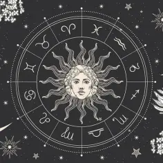Horoskop tygodniowy Koziorożec: magia kart odkrywa tajemnice wszechświata. Słońce, księżyc i gwiazdy w astrologicznym kręgu.