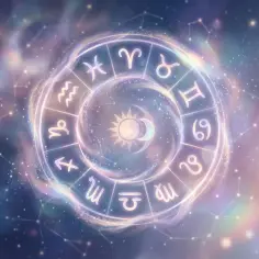 Okrąg zodiaku z symbolami, w tym Rak, który jest znakiem zodiaku 27 czerwca.