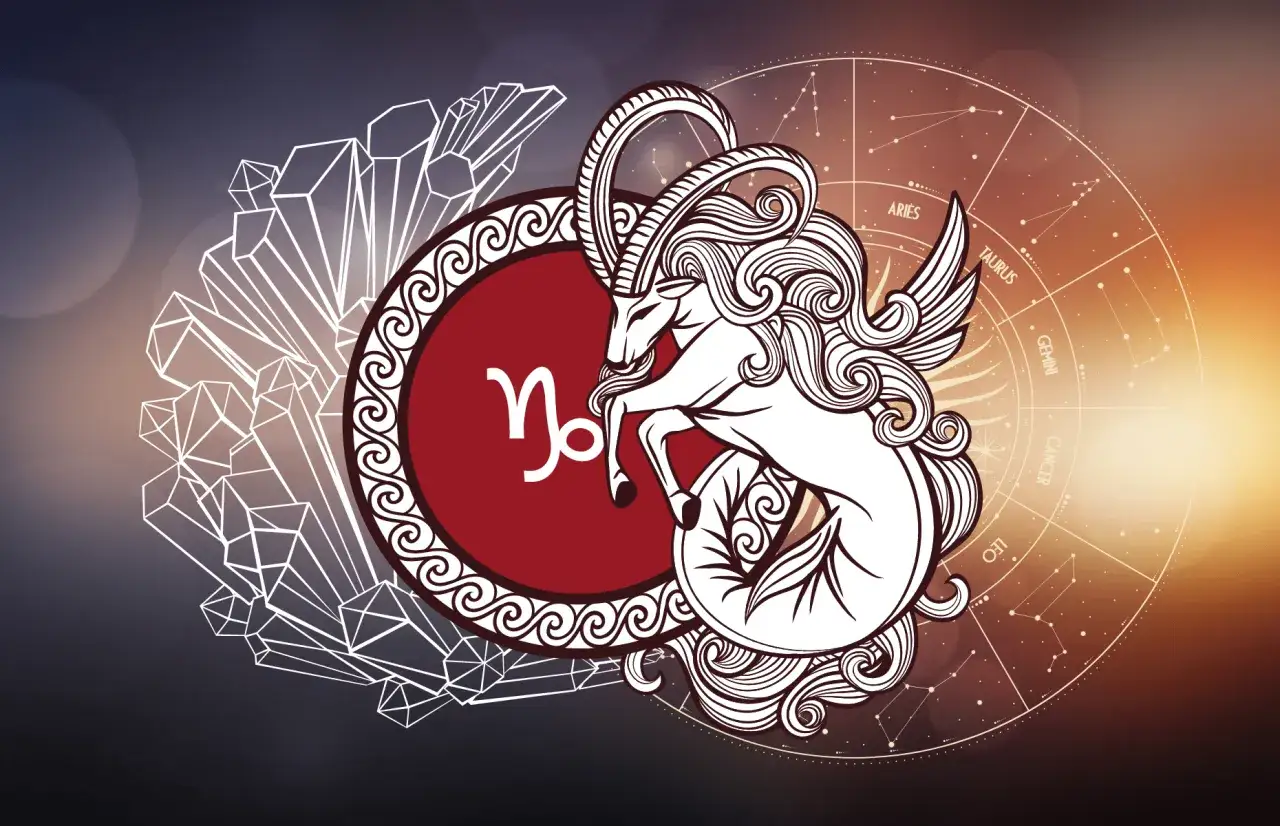 Symbol Koziorożca z kart anielskich, zapowiadający horoskop na dziś.