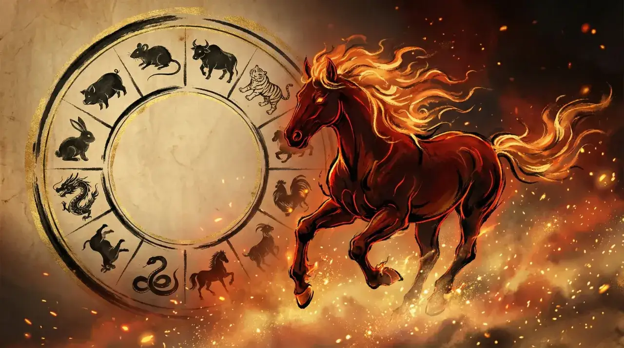 Ognisty koń pędzi obok chińskiego zodiaku. Rok 2026 chiński zapowiada się dynamicznie!