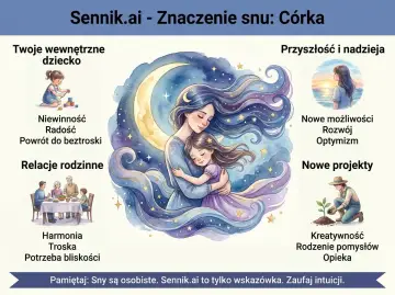 Sen o córce symbolizuje niewinność, radość, relacje rodzinne, przyszłość i nowe projekty.